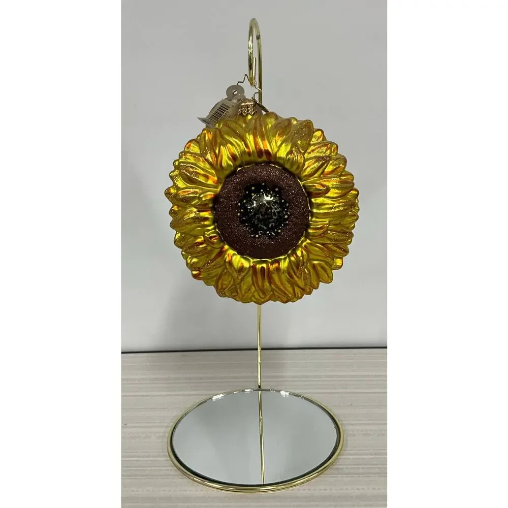 Christopher Radko Sunflower Christmas Ornament 1015270 With Tags Stand Included